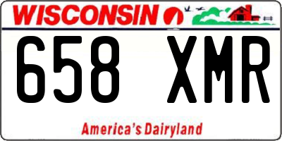 WI license plate 658XMR