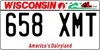 WI license plate 658XMT