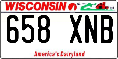 WI license plate 658XNB