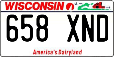 WI license plate 658XND