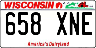 WI license plate 658XNE