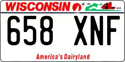 WI license plate 658XNF