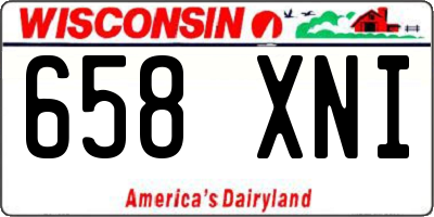 WI license plate 658XNI