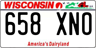 WI license plate 658XNO