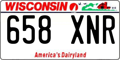 WI license plate 658XNR