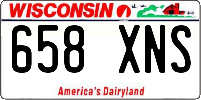 WI license plate 658XNS