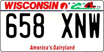 WI license plate 658XNW