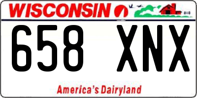 WI license plate 658XNX