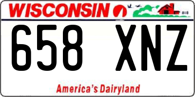 WI license plate 658XNZ