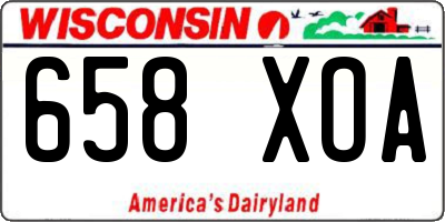 WI license plate 658XOA