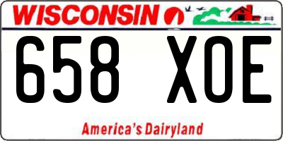WI license plate 658XOE