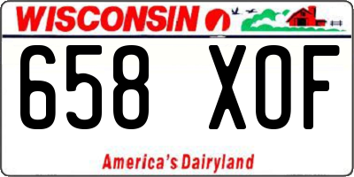 WI license plate 658XOF