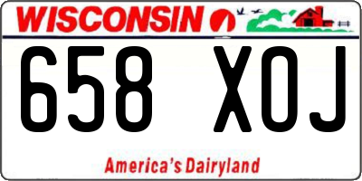 WI license plate 658XOJ