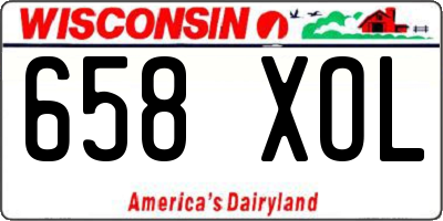 WI license plate 658XOL