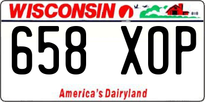 WI license plate 658XOP