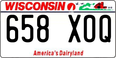 WI license plate 658XOQ