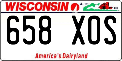 WI license plate 658XOS