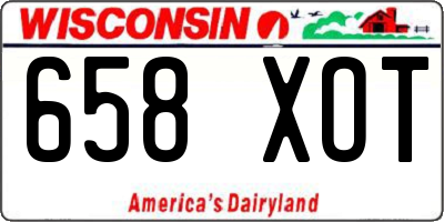 WI license plate 658XOT