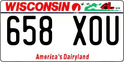 WI license plate 658XOU
