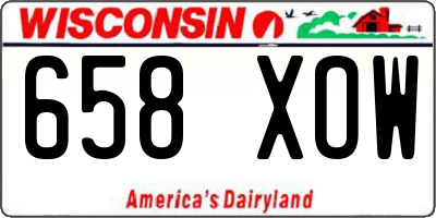 WI license plate 658XOW