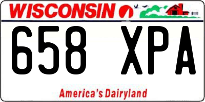WI license plate 658XPA