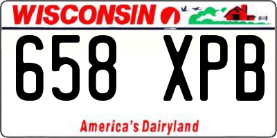 WI license plate 658XPB
