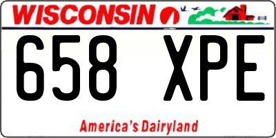 WI license plate 658XPE