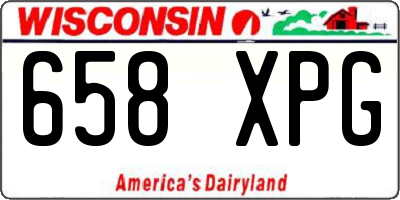 WI license plate 658XPG