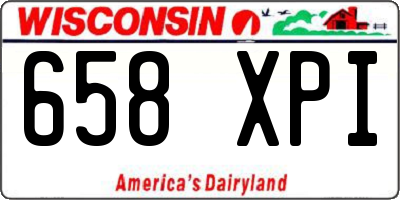 WI license plate 658XPI