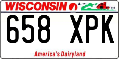 WI license plate 658XPK