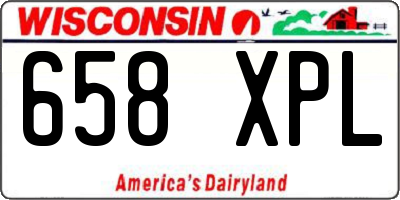 WI license plate 658XPL