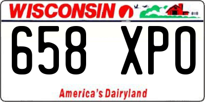WI license plate 658XPO