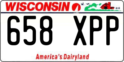 WI license plate 658XPP