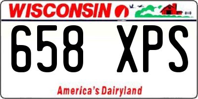 WI license plate 658XPS