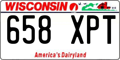 WI license plate 658XPT