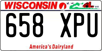 WI license plate 658XPU