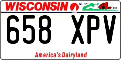 WI license plate 658XPV