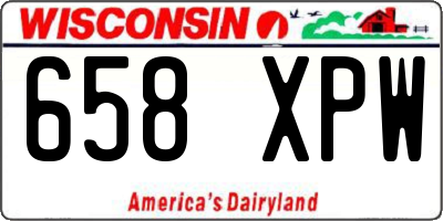 WI license plate 658XPW