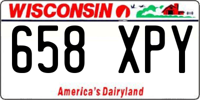 WI license plate 658XPY