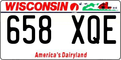 WI license plate 658XQE