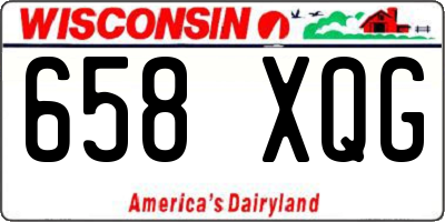 WI license plate 658XQG