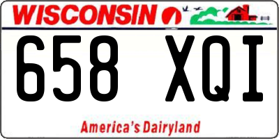 WI license plate 658XQI