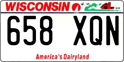 WI license plate 658XQN