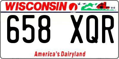 WI license plate 658XQR