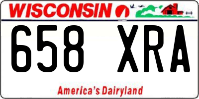 WI license plate 658XRA