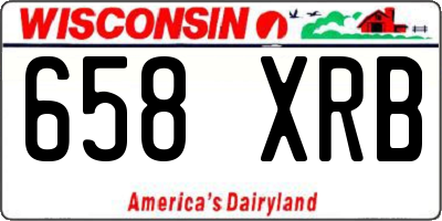 WI license plate 658XRB