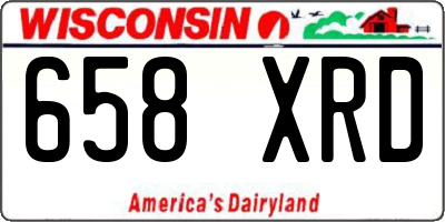 WI license plate 658XRD
