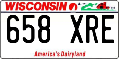 WI license plate 658XRE
