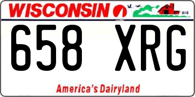 WI license plate 658XRG