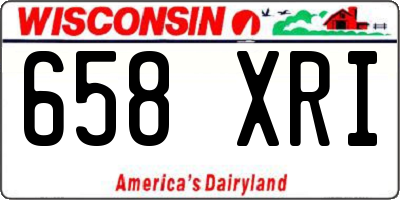 WI license plate 658XRI